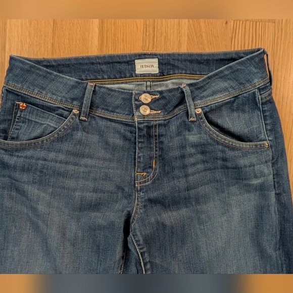 Hudson Women's Beth Baby Boot Cut Bean Blue Jeans, Size 32 - Picture 6 of 11